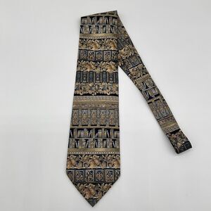 Daniel‎ De Fasson Ionic Tie 100% Silk Blue Handmade Tie Designer